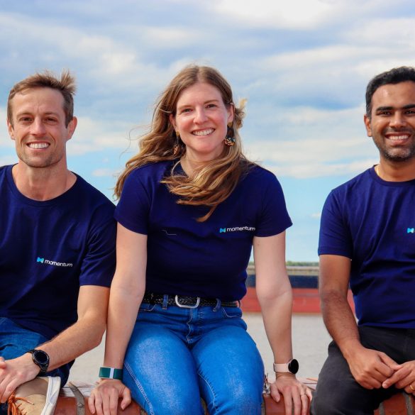 Momentum cofounders Santiago Suarez Ordoñez, Ashley Wilson, and Moiz Virani